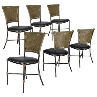 Imagem de Jogo De Cozinha Cadeiras Gramado Pequi Jantar - PANERO MÓVEIS