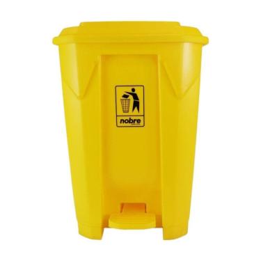 Imagem de Lixeira Pedal Grande Amarela 50l - Estilo E Funcionalidade Para Ambientes Externos