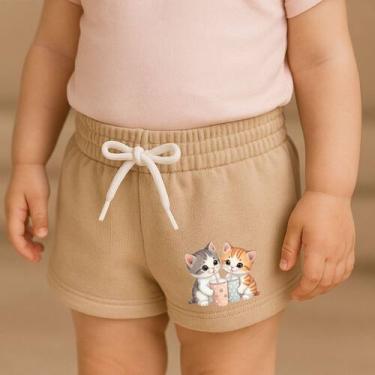 Imagem de Short Moletinho Infantil Feminino Estampado Mimo Carinhozinho Delicado