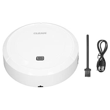 Imagem de Robô de varredura inteligente doméstico 1200Pa Mini vassoura de sucção grande Carregamento USB Robô de varredura portátil para limpeza de escritórios domésticos Material ABS 595g