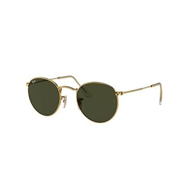 Imagem de Ray-Ban Pacote de óculos de sol RB3447: RB 3447 Round Metal 001 Arista G-15 Verde e Coleira Universal Antiderrapante de Silicone