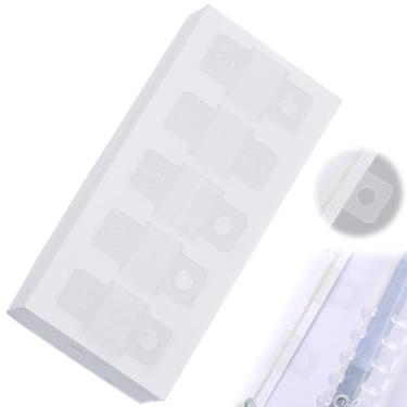 Imagem de 500 peças adesivos de reforço de furo de fichário, etiquetas de reforço autoadesivas transparentes para papel de folha solta, adesivos conversor de folha de refil de fichário para refil de álbum de