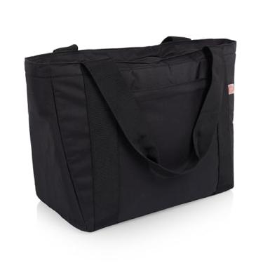 Imagem de PICNIC TIME Topanga Cooler 2.0, bolsa térmica versátil com capacidade para 24 latas, bolsa térmica macia com forro interior resistente à água, alças longas e bolso externo, (preto)