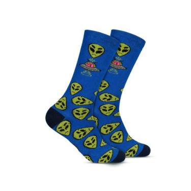 Imagem de Par de Meia 39/43 Style Cano Longo Azul ET (004HOML21435) Hoahi - ALTO
