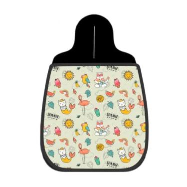 Imagem de Lixeira De Carro Organizador Lixinhocar Tema Praia Verão Fundo Bege