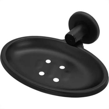 Imagem de Acessorio Wc Hidrolar Faetto Saboneteira Parede Preto Fosco - 10050