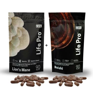 Imagem de Kit Lions mane + Reishi | Extrato Puro e Concentrado 90 Cápsulas-Unissex