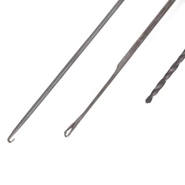 Imagem de Cryfokt Ferramenta de Agulha de Isca de Pesca Durável de Aço de Alto Carbono para Fazer Equipamentos, Leve para Pescadores, Conjunto de 3 Peças para Penetração de Isca, Equipamento de Broca de Peixe