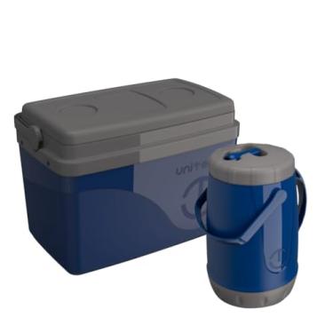 Imagem de Kit Caixa Térmica Cooler 15l Jarra Térmica Pavia 2,5 Litros (Azul)