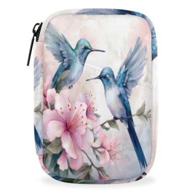 Imagem de Caixa de comprimidos floral Beija-flores organizador de pílulas de viagem de 7 dias para adultos e crianças idosas com zíper beija-flores estojo semanal portátil tamanho compacto para suporte de