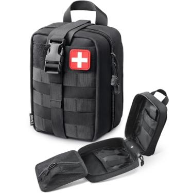Imagem de LIVANS Bolsa de primeiros socorros 1000D vazia bolsa médica Ifak Molle EMT bolsas rasgadas tático militar trauma emergência médica