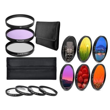 Imagem de Acuvar Kit de filtro de fotografia profissional 58 mm - Kit de filtro UV, lente macro close-up e kit de filtro graduado de 6 peças com bolsa para câmeras digitais e câmeras DSLR Canon, Nikon, Sony