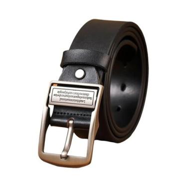 Imagem de Cinto De Couro Masculino Em Couro De Vaca Com Fivela De Liga Luxuosa P