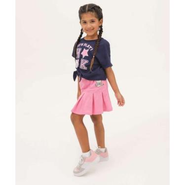 Imagem de Saia Infantil Pregas Hello Kitty Sanrio Tam 4 a 10-16059, Rosa, 4
