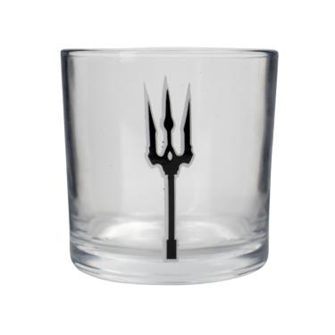 Imagem de Copo de Whisky Vidro Exú Tridente Trabalhado 300 ml