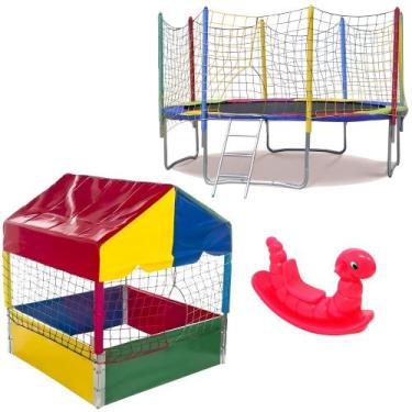Imagem de Combo Play Ground Infantil Cama Elástica 3,05m Piscina de Bolinhas 1,0