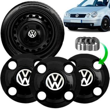 Imagem de Jogo Calotinhas Centrais Vw Aro 13 14 15 Polo Gol Saveiro Up - GFM