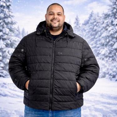 Imagem de Jaqueta Bobojaco Masculina Plus Size G1 Ao G5 Preta Forrada Inverno Gr