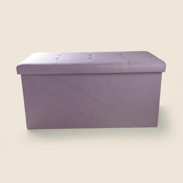 Imagem de Puff Baú Madeira Rosa G - ACASA - ACASA, G