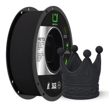 Imagem de Filamento PETG Matte Fosco Preto 1kg 1.75mm Multfila Impressora 3D - M