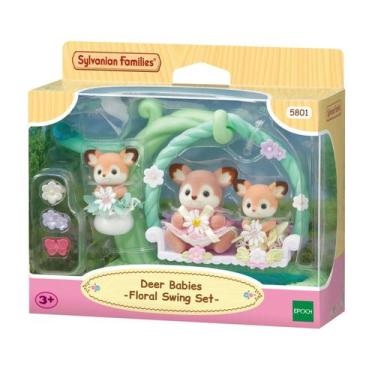 Imagem de Bebês Cervos Sylvanian Families Balanço Floral Com Acessórios Conjunto
