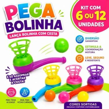 Imagem de Brinquedos Pega Bolinha Infantil Lança Bolinha Com Cesta Lembrancinha 