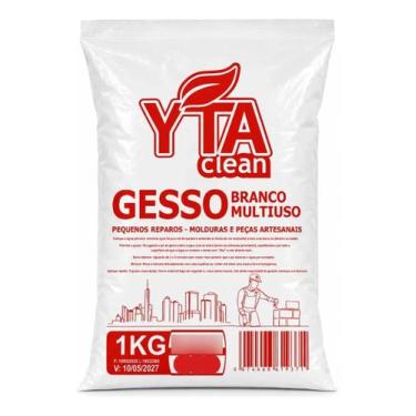 Imagem de 2kg Gesso Em Pó Branco Secagem Rápida Artesanato, Ytaclean, Branco