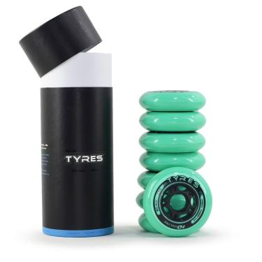 Imagem de Jogo de Rodas para Patins Tyres Technology com Maior Performance e Conforto Verde HD Inline 80MM
