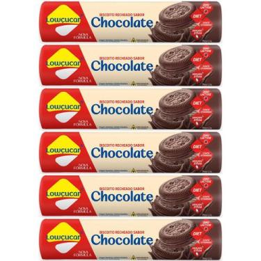 Imagem de Kit 6 Biscoito Recheado Zero Açúcares Sabor Chocolate 120g - LOWCUCAR