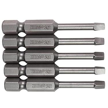 Imagem de ZHIDA Torsion Robertson Impact Bits SQ2 Pontas quadradas de chave de fenda nº 2 5 peças