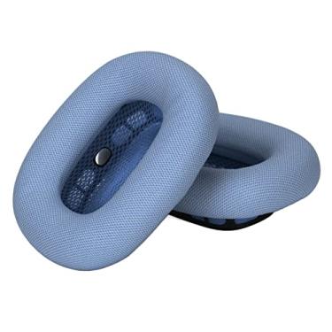 Imagem de Almofadas de fone de ouvido, almofada de ouvido de couro de proteína confortável para fone de ouvido Airpod(Azul)