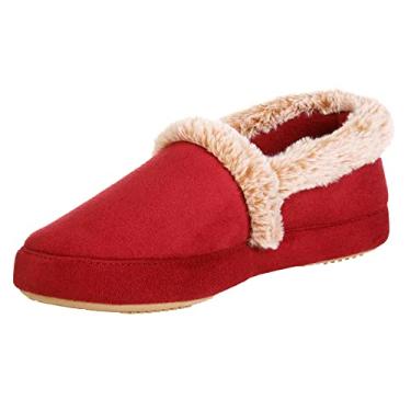 Imagem de isotoner Pantufas femininas recicladas de microcamurça a Line Eco Comfort, Chili, 5-6