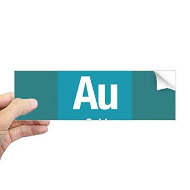 Imagem de DIYthinker Au Gold Adesivo retangular ciência elemento químico decalque para janela notebook