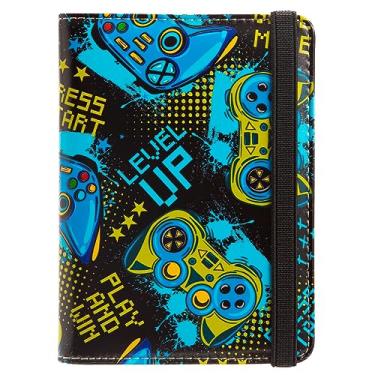 Imagem de Porta-cartão de passaporte e vacina combo porta-passaporte com compartimento para cartão de vacina, protetor de cartão de crédito com bloqueio de RFID para mulheres e homens, Entusiasta de jogos, Padrão clássico