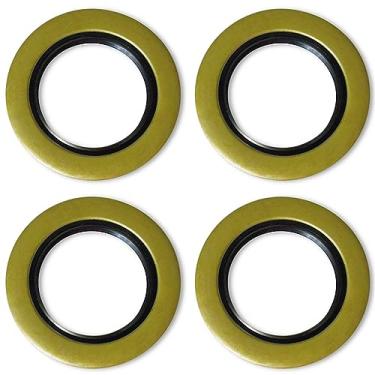 Imagem de JADODE Pacote com 4 selos de graxa dupla para lábios 5,4 cm ID x 8,5 cm OD substituição 10-10 ou 21333TB eixo #42 serve para selos de graxa de roda de eixo de reboque de 2,35 a 3175 kg