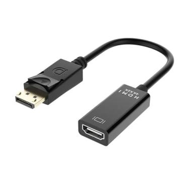 Imagem de HD 4K DisplayPort To HDMI-compatible Adapter Cable Converter Male DP To Female HDMI-Compatible Video A-dio Fit Compatible TV PC Projector (Color : 4K)