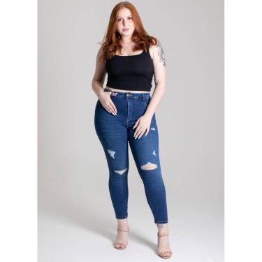 Imagem de Calça Jeans Plus Size Cropped - 276870 - IND. 54-Feminino