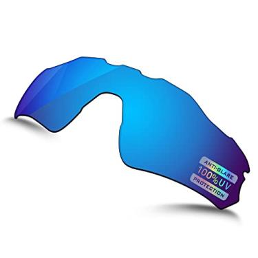 Imagem de Bowyer Lentes de reposição polarizadas para óculos de sol Oakley Radar EV Family, Espelhado azul surf, Radar EV Path OO9208