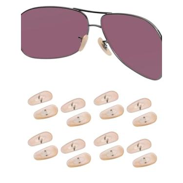 Imagem de 8 pares de protetores nasais de substituição para substituição de protetores nasais para óculos Ray-Ban Aviator RB3025 | RB3026 | RB3030 | RB3211 | RB3362 Óculos de sol, bege