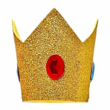 Imagem de Gushijieju Princess Peach Crown Adult Peach Costume Accessories with Headband