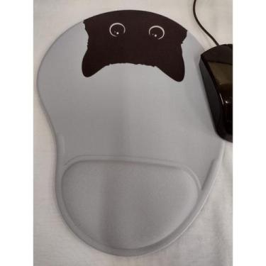 Imagem de Mouse pad com apoio azul gatinho ergonomico - JDM