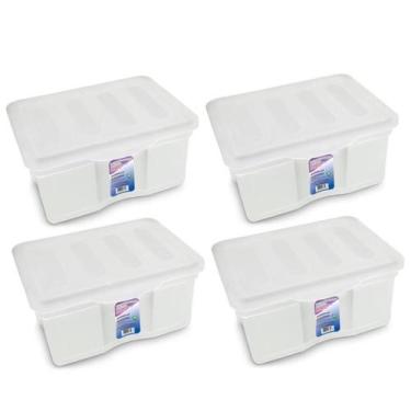 Imagem de Kit 4 Caixas Organizadoras Multiuso C/ Tampa 5L Transparente - Arqplas