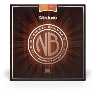 Imagem de Encordoamento Para Violão Aço NB1047 .010 ~ .047 Níquel Bronze D Addar