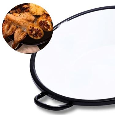 Imagem de Tacho esmaltado para frituras n14 35cm 4 litros com alça pastel salgado