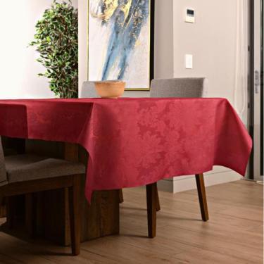 Imagem de Toalha de Mesa Jacquard Retangular 2,40m  - MUMUDECOR, 12 VERMELHO