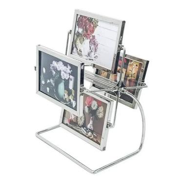 Imagem de Kit 2 porta retrato giratório 8 fotos roda gigante 10x15cm