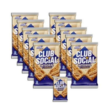 Imagem de Kit 10 Biscoito Salgado Club Social Integral Com 6 Unidades
