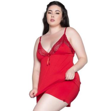 Imagem de Kit 10 Baby Doll Plus Size WLS Modas Liganete e Renda Com Decote Sensu