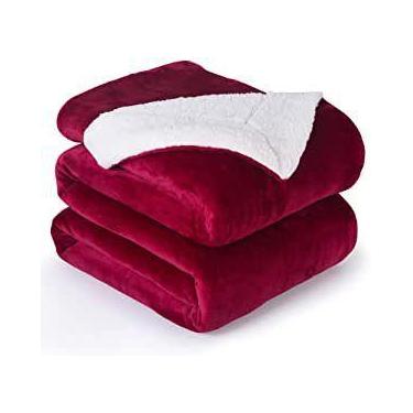 Imagem de Cobertor sherpa para bebê 0,80m x 1,00m - BORGON, azulbebe