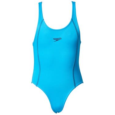 Imagem de Maiô Infantil, Speedo, Acqua Basic, Acquaplus Liso com Costas Nadador Fechada, tamanho 6 - Azul celeste